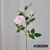Flores Artificiales con Tacto Real, Flores Falsas de Gama Alta tipo Rosa, 3 Cabezas, Sensación Hidratante y Realista, para Decoración de Hotel y Hogar, Venta al por Mayor de Comercio Exterior Transfronterizo