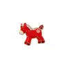 Broche Rojo de Caballo del Año Zodiacal de Venta Caliente Transfronteriza para Mujeres, Pin de Pedrería del Año del Caballo, Broche Creativo Festivo