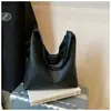 Bolso cruzado grande para mujer, Bolso de hombro versátil de color sólido para uso casual, Bolso tote de PU con textura tejida para el trabajo, Venta al por mayor