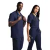 Uniformes de enfermera de belleza médica transfronterizos, tela de poliéster hecha a medida para ropa de trabajo de belleza médica y atención médica para hombres y mujeres, uniformes de quirófano para pedidos transfronterizos