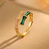 Anillo Abierto Ajustable de Zirconia con Goteo de Aceite Rojo de Angola para Mujer, Anillo de Dedo Índice Microincrustado de Nuevo Estilo Chino de Nicho
