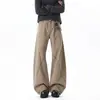 Pantalones casuales de algodón para el trabajo, marca de moda, línea Hasselblad de otoño para parejas, pantalones anchos rectos holgados, pantalones deportivos lavados estilo americano para hombres y mujeres