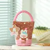 Bolsa de tecido de desenho animado para doces, sacola de lembrancinha para festa de aniversário infantil, sacola de presente para guardar lanches, grande capacidade
