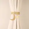 Abrazaderas de cortina versátiles de estilo clásico europeo y americano con textura de estrella y luna para el hogar y el dormitorio, disponibles para venta al por mayor