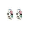 Pendientes con hebilla de oreja de flor de color Fa Lang con caída de aceite para mujer, estilo ins 2023, diseño de nicho, sentido avanzado, puro deseo.