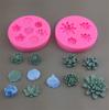 4 incluso grande y pequeño hoja de loto loto loto loto yeso silicona molde pastel mousse azúcar yeso pegamento goteo molde decorativo