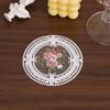 Ins Francês Retro Bordado Renda Coaster Bowl Mat ins Estilo Foto Fundo Adereços Capa Pano Placemat Decorativo