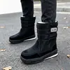 26 Zapatos de Invierno de Velcro Estilo Papá Engrosados Impermeables a la Nieve Cálidos para Hombre Comercio Exterior Botas de Nieve del Noreste Viaje Algodón para la Nieve