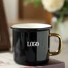 Caneca de esmalte imitação Caneca infantil Caneca de verão fofa estilo japonês e coreano Caneca de café padrão de logotipo personalizado