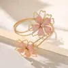 Pulseira Bangle Feminina Europeia e Americana de Fonte Transfronteiriça Moda Personalidade Padrão Irregular Exagerado Vazado Flor Armlet Temperamento Versátil