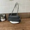 Bolso de Hombro Rayado Gris Nuevo 2026 para Mujer, Bolso Cruzado Simple y Versátil, Bolso de Mano para Estudiantes y Viajes, Bolso Pequeño a la Moda