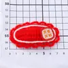 Horquilla de Lana Roja Tejida para Año Nuevo Pinza para Flequillo Clip Lateral Accesorios para el Cabello de Otoño e Invierno para Niños Venta al por Mayor