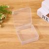 Caja cuadrada joyería colgante pequeño escritorio plástico acabado caja de plástico línea de datos tarjeta pequeña cuentas ángulo recto caja de almacenamiento