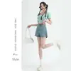 Mini saia jeans feminina, estilo Hong Kong 2026, nova coleção de verão, saia A-line de cintura alta da moda, efeito emagrecedor, versátil e que valoriza a silhueta