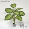10 folhas de palmeira branca simulação de cola simulação verde planta parede materiais correspondentes folhas de taro verde hidropônico cola de feltro à mão folhas de pano