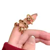 Anillo Abierto de Esmalte Rojo para Mujer, Lujo Ligero, Gama Alta, Nicho, Exquisito Anillo para Dedo Índice, Súper Hermoso, Anillo Único y Bonito