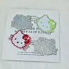 Brillo Fino Rojo y Verde Gatito de Cabeza Grande Dibujos Animados Accesorios para Joyería DIY Gato Niña Dulce Nicho Accesorios para el Cabello de Alto Valor