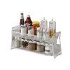 Estante de Almacenamiento Sencillo para Lavabo, Organizador de Baño de Doble Capa, Estante de Almacenamiento para Cosméticos y Cuidado de la Piel del Baño