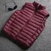 Colete de algodão masculino para comércio exterior transfronteiriço outono e inverno, camada interna leve, colete com gola alta, jaqueta quente de tamanho grande