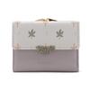 Cartera multifuncional para mujer, nueva cartera con cremallera y hebilla plegable fresca y pequeña con impresión coreana al por mayor de fábrica