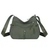 Bolsa Transversal Casual com Múltiplos Zíperes para Mulheres, Grande Capacidade, Versátil, Bolsa de Ombro Único, Leve, Bolsa para Mães, Bolsa Quadrada Pequena da Moda para o Dia a Dia