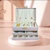 Joyero portátil estilo princesa estilo europeo, pequeño, de viaje, de Corea del Sur, para mujer