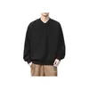 Moletom Patchwork Color-Block Novo e Resistente para Homens em Bege, Em Estoque, Pulôver Casual Sem Capuz, Algodão