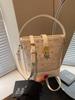 Nova Bolsa Pequena de Verão para Mulheres 2024 Elegante Bolsa de Mão Estilo Balde Versátil Textura Estilosa Bolsa Transversal para o Dia a Dia