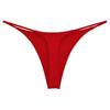 Nova versão de tanga sexy de cinto fino de camada dupla, cintura baixa, biquíni de camada dupla, roupa íntima sexy em formato de T para mulheres