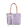 Bolsa de mão doce de moda com estampa de bolinhas e estrelas estilo coreano de alta aparência, bolsa de presente com laço da moda, bolsa tote estilosa