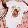 2023 Natal Nova série Meu 1º Natal algodão bebê macacão manga curta bebê macacão