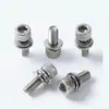 Acero Inoxidable 304 Hexagonal de Cabeza Cilíndrica Tres Combinaciones Tornillo Combinado Hexagonal de Cabeza Cilíndrica con Arandela de Resorte Plana