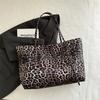 Bolso informal de gran capacidad para mujer, bolso de hombro con estampado de leopardo, estilo informal, para otoño e invierno, 2024
