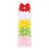 Pinza para el pelo con lazo para niños, venta caliente, mini, paquete de diez en una tarjeta, pinza para el pelo de bebé, color puro, pinza lateral
