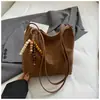 Bolsa Feminina Estampa de Leopardo Retro Nicho Outono Inverno 2025 Nova Moda Comutadora Ombro Axila Bolsa Tote Bolsa Balde