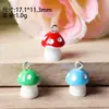 Accesorios Colgantes Naturales con Forma de Hongo para Collar DIY Llavero Caja de Almacenamiento para Colgantes Tapón Antipolvo Colgante con Anillo para Colgar