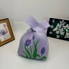 Bolso de Mano para Mujer del Festival del Bote del Dragón Panda, Bolso Cubo Tejido, Estilo Coreano y Japonés Versátil, Bolso Tote Casual, Bolsa para el Almuerzo, Lindo y Divertido