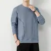 Moletom Pique Air Layer Pesado de Outono 280g para Homens Tendência Casual Sem Capuz