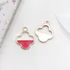1 Esmalte Vermelho DIY Acessório de Joia Liga de Zinco Esmalte Flor de Cerejeira Chaveiro Pingente Brincos Acessórios de Cabelo Pingente de Celular