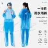 Conjunto Desechable de Impermeable y Pantalones de Lluvia, Engrosado, Cubre-Pies, Cuerpo Completo, Adulto, Poncho de Lluvia Portátil para Viaje