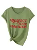 Respeta a tu Madre En Stock Casual Capa Base Cuello en V Camiseta para Mujer Amazon Transfronterizo ebay Manga Corta