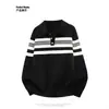 Venta caliente transfronteriza marca de moda suéter de punto a rayas con cuello Henley venta directa de fábrica suéter de hilo para hombre camisa de hilo negro