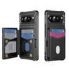 Adecuado para funda de teléfono Google Pixel 11ProXL, soporte con ranura para tarjeta Google 10, cubierta protectora de cuero con orificio para empujar la tarjeta