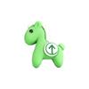 Cavalo de desenho animado verde fofo passa código verde cola cremosa material DIY feito à mão acessórios de resina capa de celular caseira