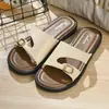 Elegantes y únicas sandalias de playa negras para mujer, perfectas para usar al aire libre, nueva colección de verano 2026, zapatos planos de noche estilo francés