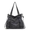 Bolso de hombro simple transfronterizo nuevo, bolso tote de mezclilla grande de estilo coreano moderno y a la moda, bolso cruzado casual