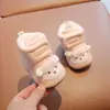 Sapatos de algodão para bebê forrados com fleece outono e inverno botas de neve grossas sapatos para bebê e criança pequena ovelha fofa 0-3-6 meses uso de um ano antiderrapante