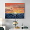 Hilo de punto de cruz New Stitch love 99 bordado auto-bordado paisaje atardecer paquete de material de bordado pintura decorativa para sala de estar venta al por mayor de fábrica