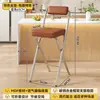Taburete de Bar Plegable con Respaldo para Adultos Taburete Alto para Estar Sentado Mucho Tiempo Taburete Alto para Encimera de Cocina Taburete de Bar para Cajero
