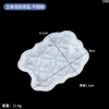 Molde de silicona para colgante de gota de cristal con patrón tridimensional, trébol de cuatro hojas, etiqueta hexagonal ovalada